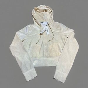 juicy couture velour tracksuit Gold Shimmer NWT Women's Small Crop